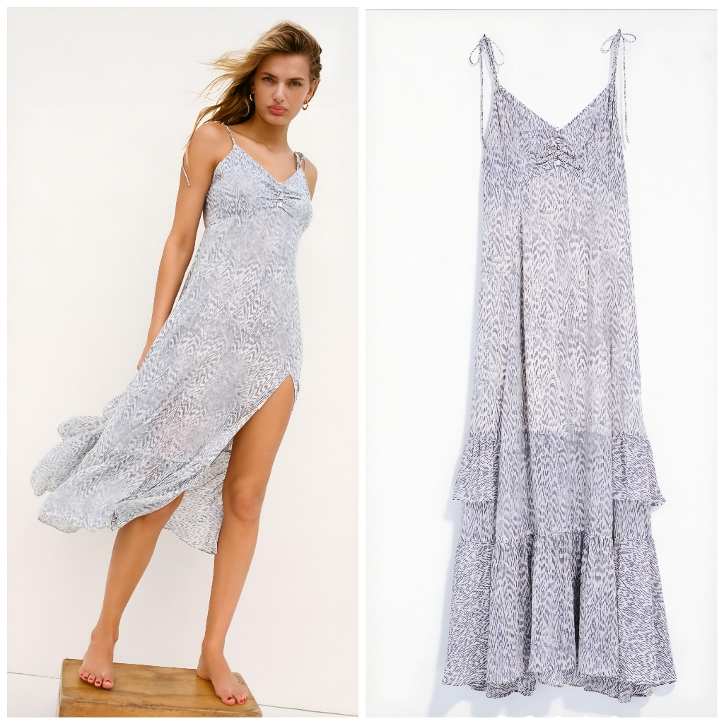 Urban Outfitters Flowy Strappy Side Slit Dress